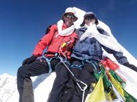 Soren and Warren enjoying success on the summit of Cholatse